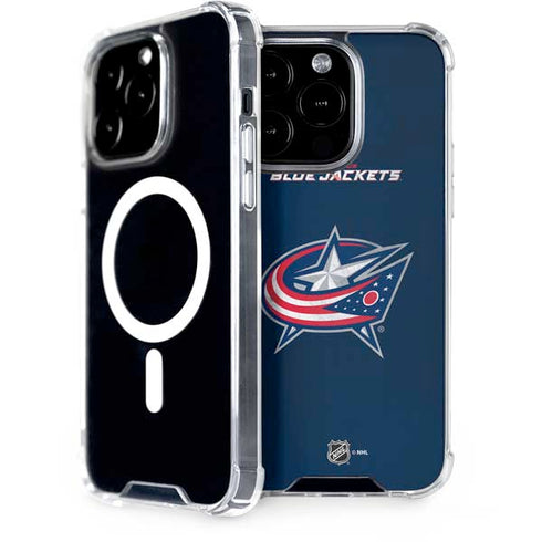 NHL Columbus Blue Jackets Distressed iPhone 15 Pro MagSafe Case